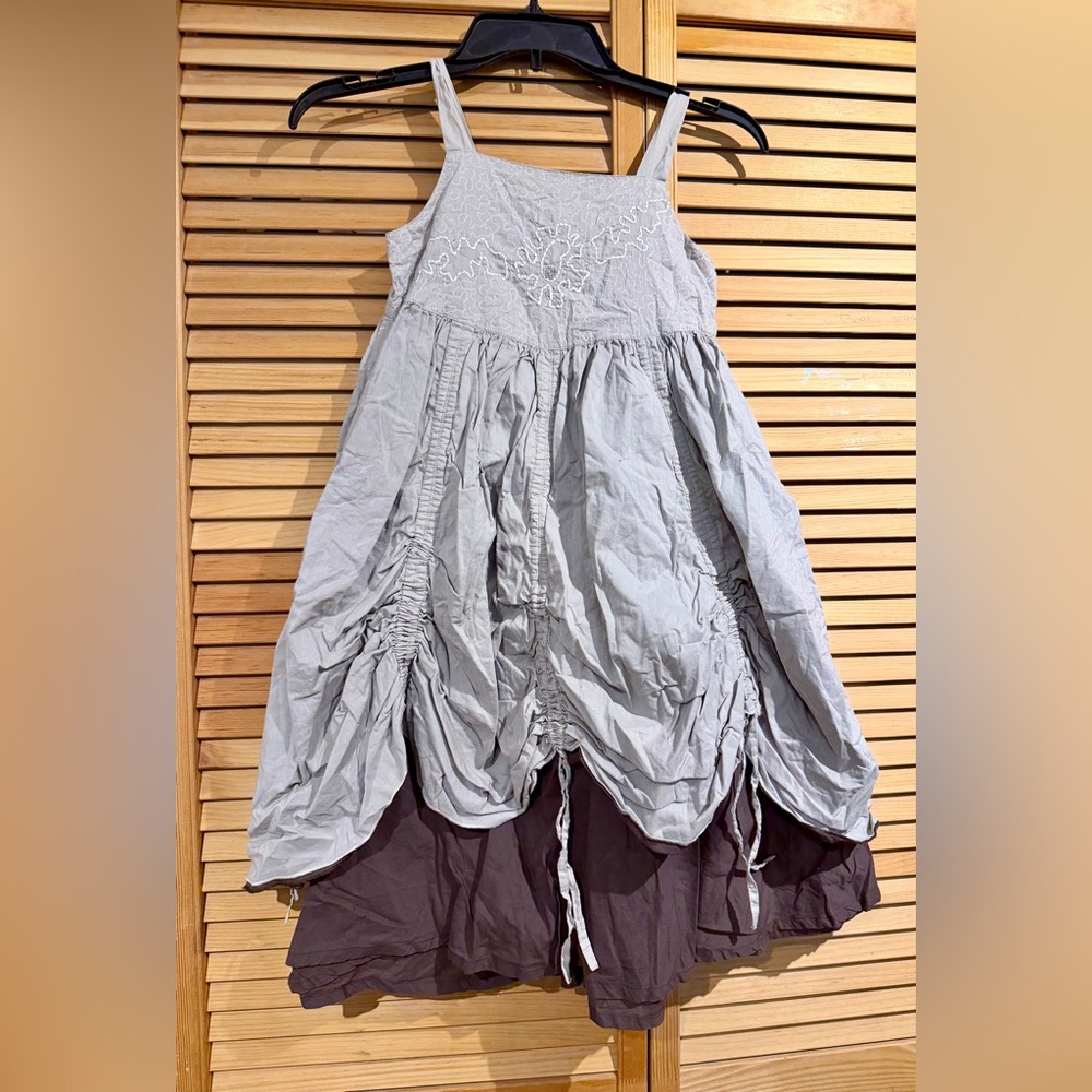 LOF Gray and Brown Kids Dress